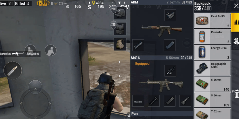 pubg mobile inventory